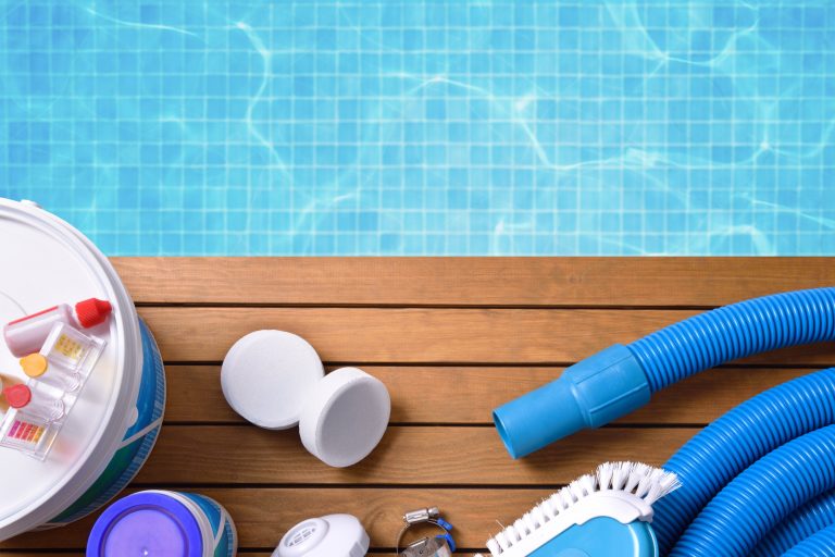 Chemical products and tools for pool maintenance
